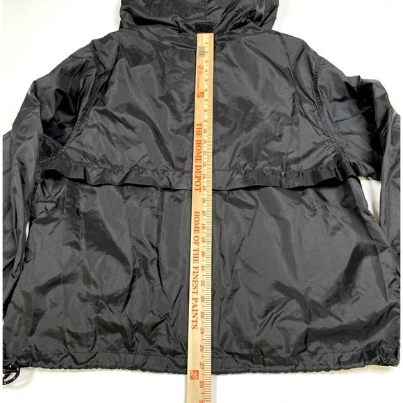 Eddie Bauer EBTEK Ripstop Windbreaker Jacket Mens Size M Black Full Zip Hooded - Picture 10 of 14